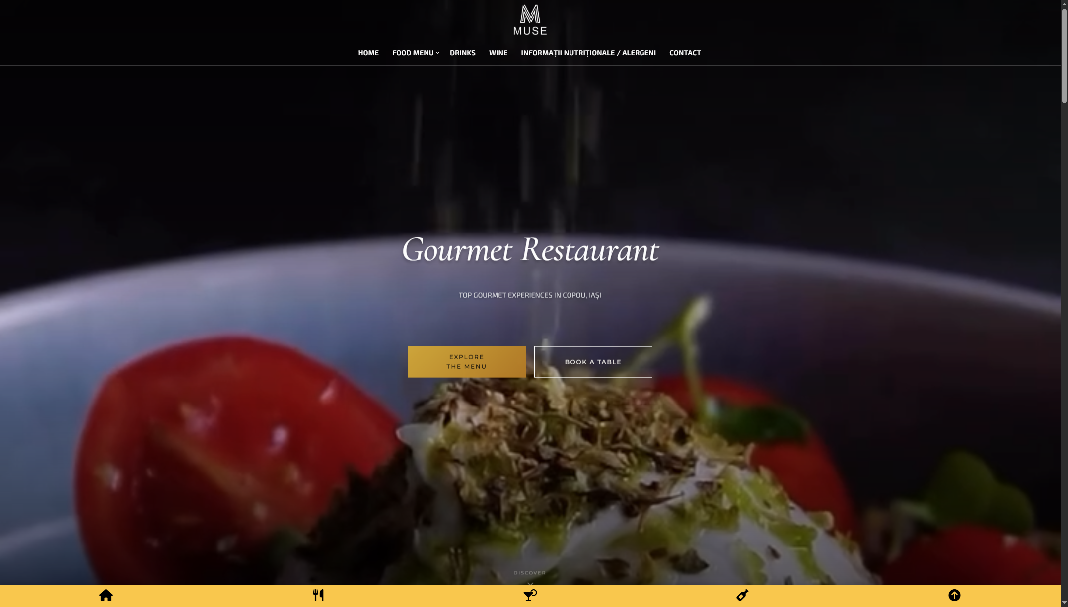 Captură website muserestaurant.ro